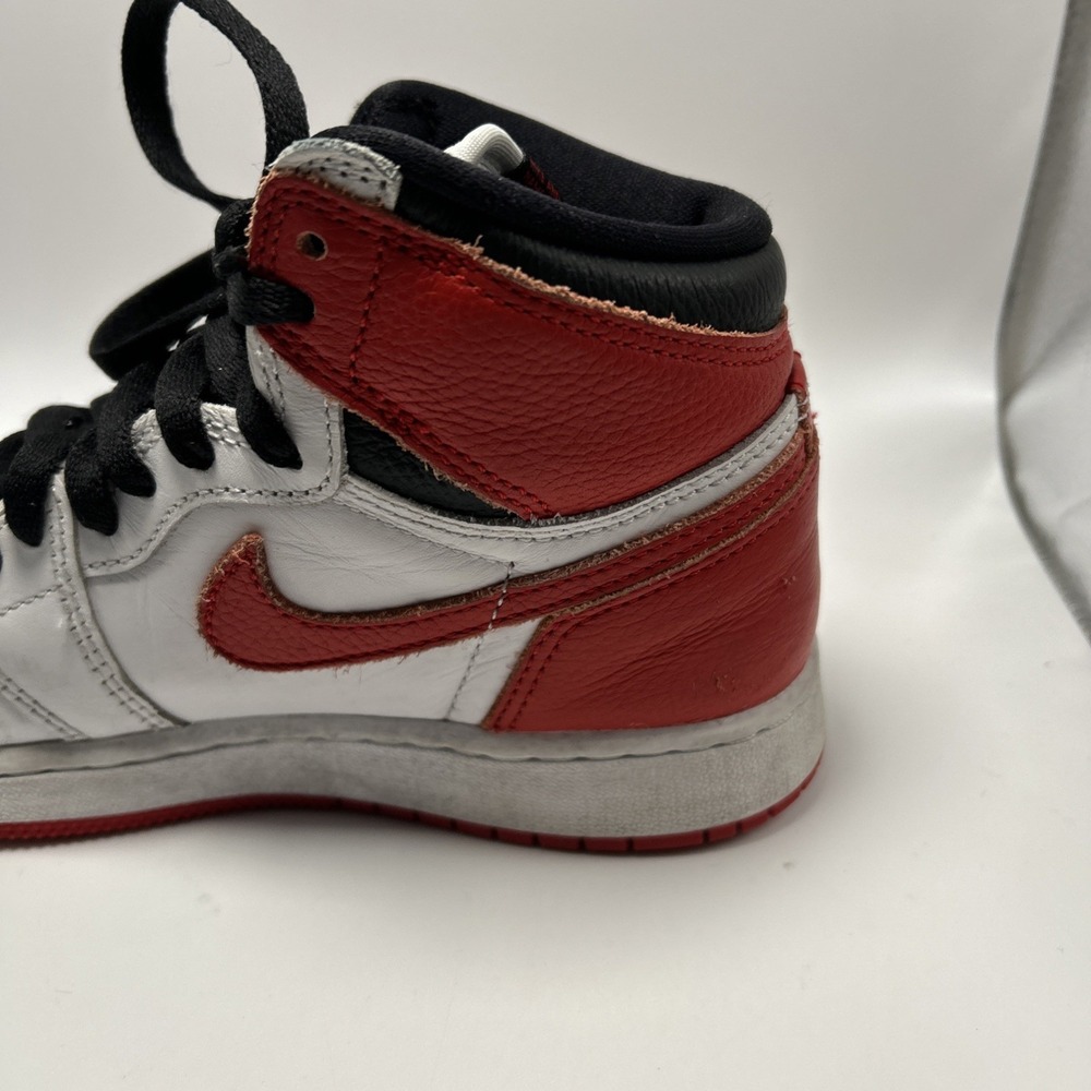 Nike Air Jordan Retro 1 Red/White Youth Size 3.5Y - Picture 6 of 16